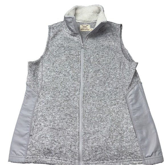 Faded Glory Jackets & Blazers - Women's Faded‎ Glory Size XL Full Zip Soft Silver Vest Lg